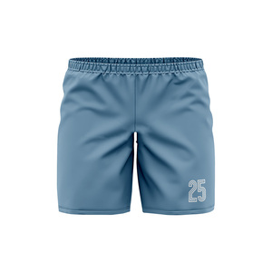 High Quality Men's Athletic Sport Shorts Breathable Mesh Mid Woven Woolen Fabric Plus Size Solid Color Elastic Waist OEM Service - Product Image 2