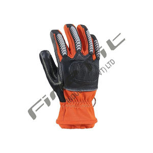 Gants de travail de protection contre les chocs de champ pétrolifère de haute qualité avec équipement de sauvetage de sécurité industrielle résistant aux coupures de paume en cuir - Product Image 3