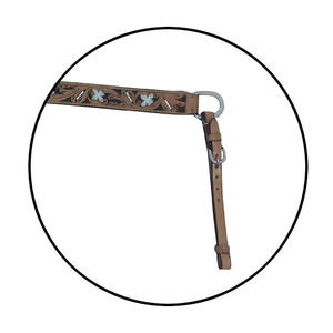 Confort et durabilité optimaux-Plastron de cheval en cuir de qualité supérieure de haute qualité avec sangles réglables - Product Image 6