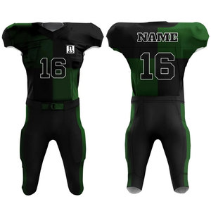 Uniforme de football américain personnalisé avec logo et numéro imprimés, polyester, séchage rapide, prix de gros - Product Image 1