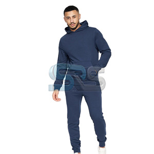 Survêtement pour hommes en mélange de coton de qualité supérieure, tenue de jogging d'hiver personnalisée avec pull à capuche, ensemble d'entraînement deux pièces - Product Image 1