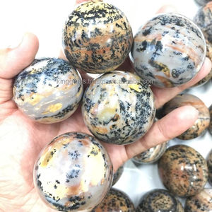 Sphère d'agate dendritique naturelle en gros, boule de cristal polie pour la guérison par le Reiki - Product Image 1