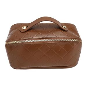 Sac de maquillage portable à fermeture éclair tendance 2026, motif en cuir, sac cosmétique avec poignée, sacs et étuis cosmétiques unisexes - Product Image 5