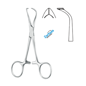 Pinzas de toalla Lorna de acero inoxidable de alta calidad, fabricante de instrumentos quirúrgicos de 10cm / 4 pulgadas - Product Image 1