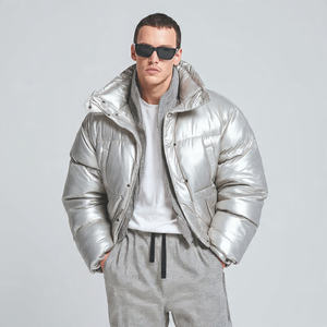 Veste matelassée en duvet pour homme, streetwear d'hiver, capuche, fermeture éclair, veste matelassée à bulles, veste matelassée chaude pour homme, veste matelassée d'hiver pour homme - Product Image 5