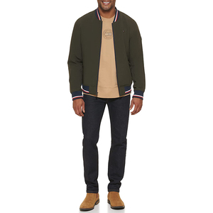 Chaqueta de bombardero impermeable ligera para hombre 2025, cuello levantado, estilo callejero, ropa de abrigo Formal de invierno, diseño personalizado OEM - Product Image 6