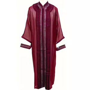 Luxueux léger Vintage traditionnel musulman Thobe hommes Design modeste Texture raffinée antistatique printemps longueur de plancher - Product Image 2