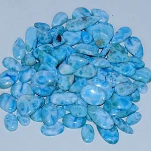 Cabochons de Larimar naturel de couleur bleue pierres précieuses en vrac pierres de Larimar pour la fabrication de bijoux au prix de gros de l'Inde - Product Image 3