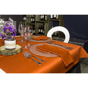 Nappe en tissu satiné bleu 100x100cm 100% polyester B2B - Product Image 2