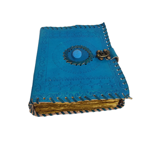 A5 Pu Leather with <b>Paper</b> Writing Journal with Lock Personalized Bound High Quality Large Handmade Leather Journal Wholesale Item - Product Image 4