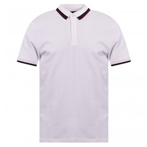Chemise d'été ample pour homme, t-shirt classique en coton tricoté à manches courtes, motif géométrique, boutonnée, 180g, pour affaires, golf ou décontracté - Product Image 1