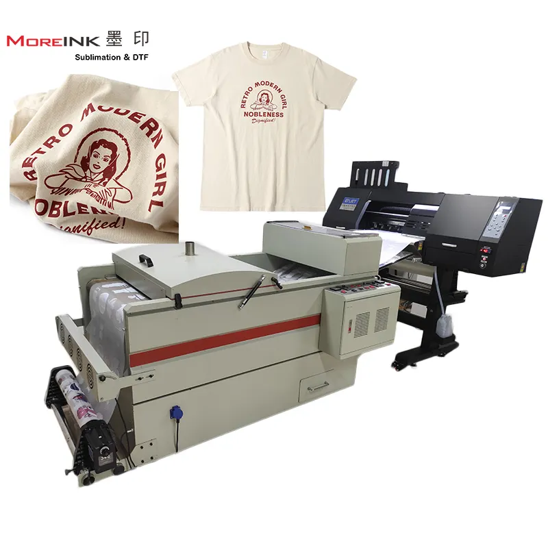 Moreink XLF 2/4 heads 9 colors printing machine 4720 /i3200 60cm/1.2m direct print on film DTF t shirt printer
