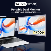 Nouvel Écran Portable Extenseur d'Écran FHD 14 Pouces Grand Angle 2025 pour Ordinateurs Portables et Moniteurs, Connexion Type-C
