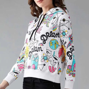 Sudaderas con capucha de sublimación de mujer de alta calidad con cuello con capucha Nuevo diseño Precios al por mayor Logotipo personalizado Impreso Venta caliente - Product Image 3