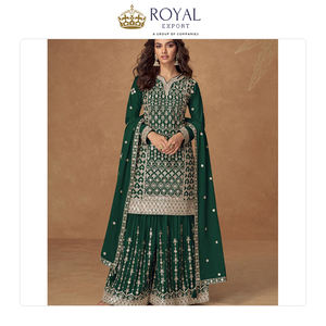 ชุดคอลเลกชั่นจากนักออกแบบชุดปาร์ตี้และงานเทศกาลที่ดีที่สุดชุดผ้าไหมจีนสำหรับผู้หญิงจากผู้ผลิตอินเดีย - Product Image 2