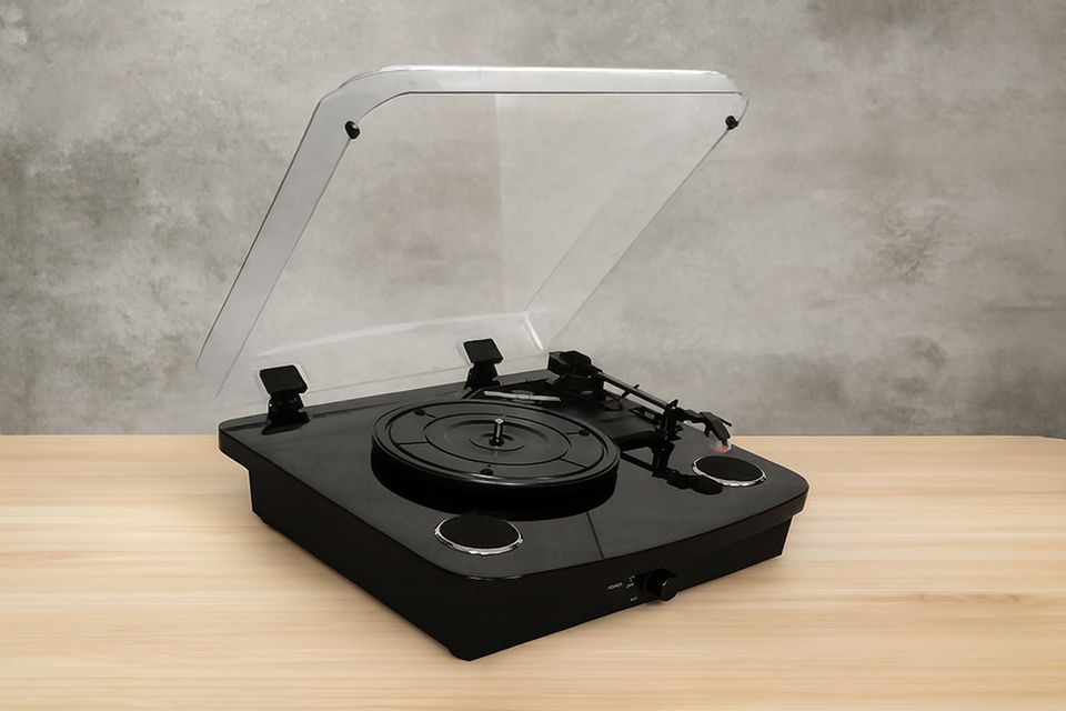Mvlody Nostalgic Wooden Retro Vinyl Record Player MDF Solid Base ...