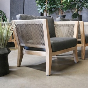 Câu lạc Bộ Ngoài Trời Gỗ Tếch và dây thừng đẹp khai hoang ghế gỗ-myer - Product Image 4