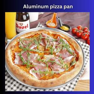ถาดอบพิซซ่าอลูมิเนียมกลมใช้ในเชิงพาณิชย์ถาดอบความร้อนสำหรับเค้กและพิซซ่า - Product Image 5