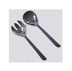 Serveur à salade de luxe en argent avec finition miroir, poignée en brindilles, design personnalisé, grande taille, utilisation dans les restaurants, couverts royaux - Product Image 4