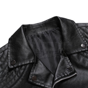 Veste en cuir d'hiver pour homme - Nouvelle arrivée, style décontracté avec fermeture éclair, coupe ajustée, respirante et à séchage rapide, couleur/logo personnalisable - Product Image 3