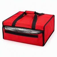 Sac de livraison de pizza isotherme et imperméable 600D pliable sur mesure OEM avec fermeture auto-agrippante grande capacité pour coursier