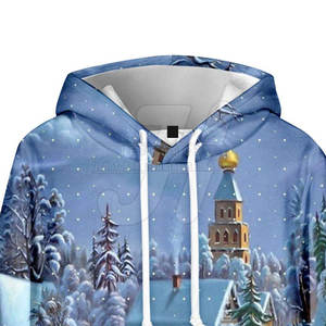 Venta al por mayor OEM hombres sudaderas con capucha de Navidad personalizado polar con cremallera diseño transpirable sudaderas con capucha gruesas con patrón sólido bajo MOQ - Product Image 3