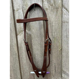 Ensemble de têtière et de poitrail en cuir brun de haute qualité pour cheval de parade, au meilleur prix - Product Image 1