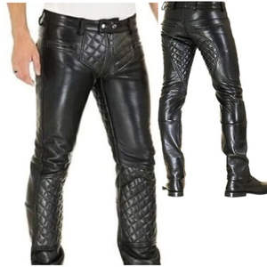 Pantalones de Cuero para Hombre, Ligeros, de Cintura Media, Casuales, de Primera Calidad, Nuevo Diseño, Última Moda, Precio Más Vendido - Product Image 1