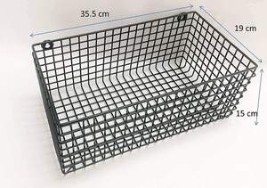 ตะกร้าลวดโลหะแขวนผนังสำหรับจัดเก็บของ ตะกร้าอเนกประสงค์สำหรับห้องครัว ห้องน้ำ และสำนักงาน แข็งแรงทนทาน - Product Image 4