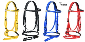 Brida de caballo acolchada Comfort Band Brida de caballo con color negro clásico Brida de caballo ajustable acolchada de PVC de alta calidad - Product Image 2