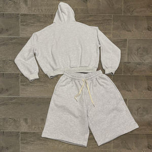 Tissu tricoté solide vêtements de sport été course Slim Fit Fitness entraînement ensemble court professionnel meilleure qualité ensemble court - Product Image 3