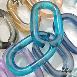 Cadena de Resina de Gran Tamaño para Decoración de Paredes, Separador de Ambientes, Accesorios para Cortinas con Patrón de Amor, Todos los Colores Disponibles - Product Image 3