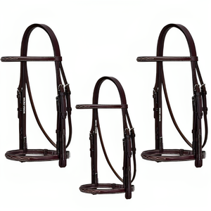 Bride de cheval Offre Spéciale marron, bride en cuir pour chevaux, bride à couronne unique pleine grandeur, produits en cuir de sellerie cheval - Product Image 6