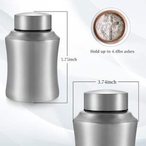Foto personalizada pequeñas urnas de cremación para cenizas humanas urna de recuerdo imagen de acero inoxidable Mini urnas personalizadas para plata humana - Product Image 4