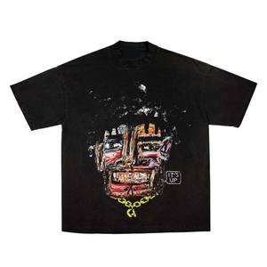 Camiseta de Moda Urbana con Estampado de Grafiti para Hombre, Diseño de Fabricante, Venta al por Mayor, Personalizada, Vintage, Lavada al Ácido, de Peso Pesado - Product Image 3