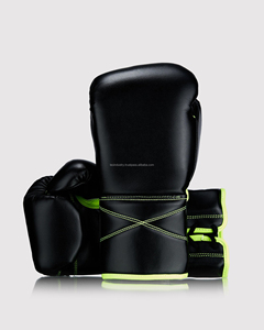 Dernier modèle Gants de compétition professionnels 100% Gants de boxe en cuir de vachette avec fermeture à lacets à un prix abordable - Product Image 3