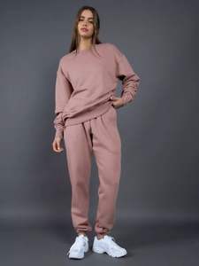 Fabricants en gros pour vêtements sur mesure, ensemble de jogging en coton et polyester personnalisé, molleton uni, survêtement à col rond pour homme - Product Image 2