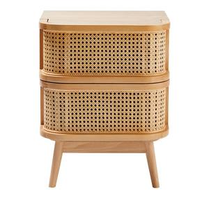 High Quality Wooden and <b>Rattan</b> Webbing Nightstand and Bedside <b>Table</b> Made From Vietnam - Product Image 3