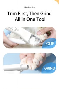 Coupe-ongles 2 en 1 en acier inoxydable pour animaux de compagnie, tondeuse à ongles à piles pour chiens et chats, nouveau modèle d'équipement de polissage des ongles pour animaux de compagnie - Product Image 6