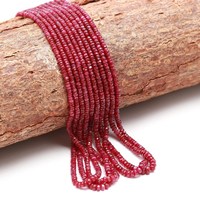 Perles rouges facettées en rubis naturel de qualité supérieure, 4 mm, certifiées par un tiers, pour colliers et bijoux - Prix de gros