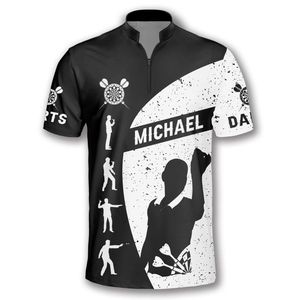 Jersey de sublimación de competición de dardos personalizado, ropa deportiva ligera con tela que absorbe la humedad para práctica y eventos - Product Image 4