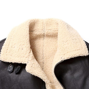Chaqueta de Piel de Oveja Personalizada de Moda, Nuevo Diseño, Manga Larga, Color Marrón, Cierre Frontal con Cremallera, Estilo Casual Suave, Unisex - Product Image 5