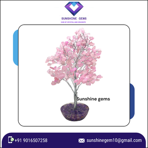 คริสตัลรูปกุหลาบและควอตซ์ประดับพลอยฐานโดมแบบหรูหราสำหรับการรักษาความรักพลังบวกและการตกแต่งฮวงจุ้ยจากอินเดีย - Product Image 2