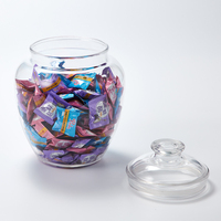 Pot à bonbons en acrylique style apothicaire Kwang Hsieh avec couvercle, capacité 2.0-3.0L, taille M, personnalisable, conteneur de rangement transparent avec couvercle à logo