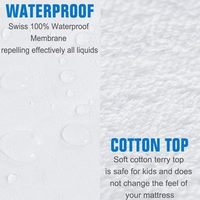 Haute qualité écologique certifié OEKO-TEX ajusté respirant coton éponge imperméable protège-matelas couverture reine drap de lit