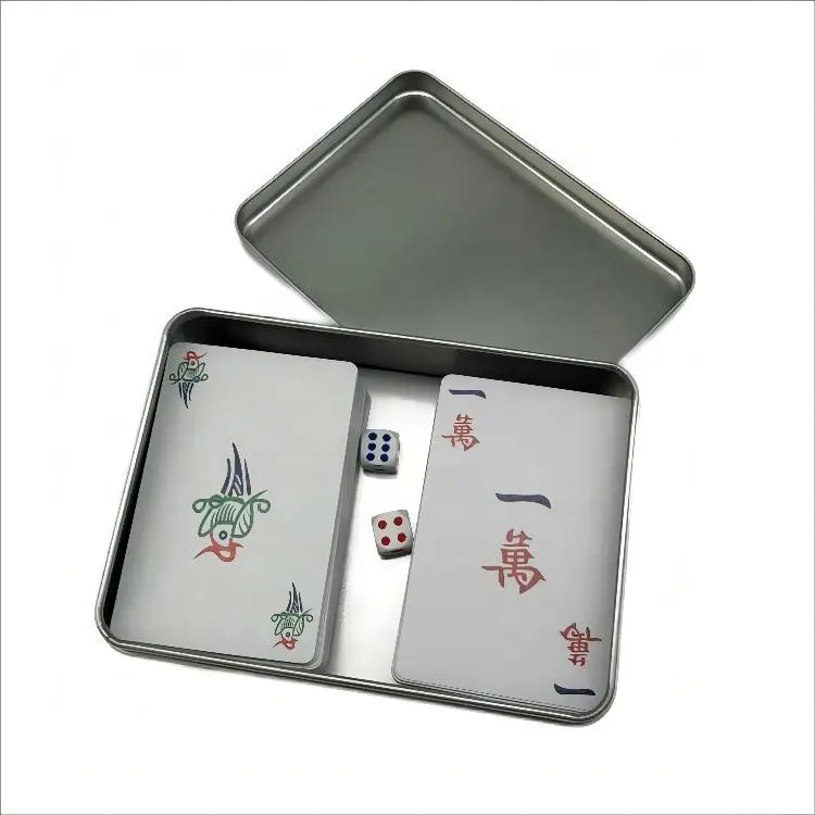 Família casal Card Game China jogando cartas fabricante Mahjong Poker Set para adultos