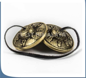 Campanas de Meditación Tingsha, Címbalos de Bronce de 6.5 cm de Diámetro y 0.2 kg para Práctica de Gong - Product Image 4