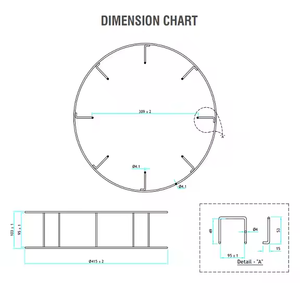 Portador y dispensador de carrete de alambre galvanizado de alta resistencia diseñado para bobinado de cables industriales y uso libre de óxido a largo plazo - Product Image 4