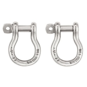 Manille d'ancrage robuste en acier PODIUM, type US, forgée et galvanisée, lot de 2 - Product Image 1