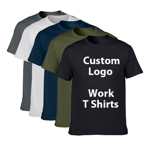 เสื้อยืดทำงานแบบสั่งทำสำหรับผู้ชาย พร้อมโลโก้ ผ้าฝ้าย 100% ชุดทำงาน สีดำ กรมท่า เฮเทอร์เกรย์ เขียว ขาว เสื้อยืดฤดูร้อน - Product Image 2